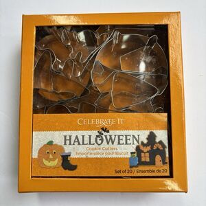 Celebrate it Halloween Metal Cookie Cutters 20 Piece Set NEW In Box